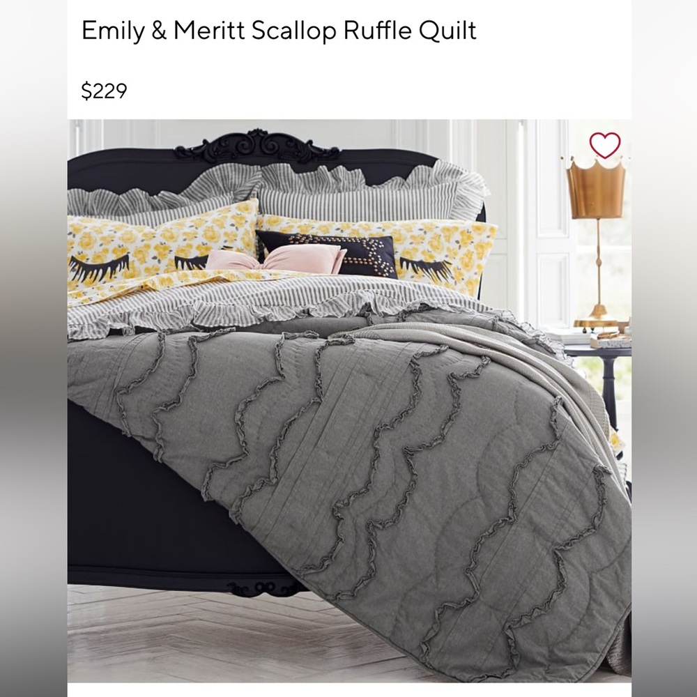 Pottery Barn Gray Comforter : Size Twin XL